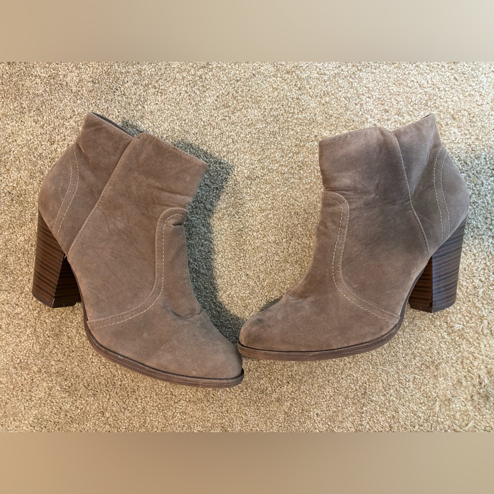 Breckelles Taupe Ankle Booties